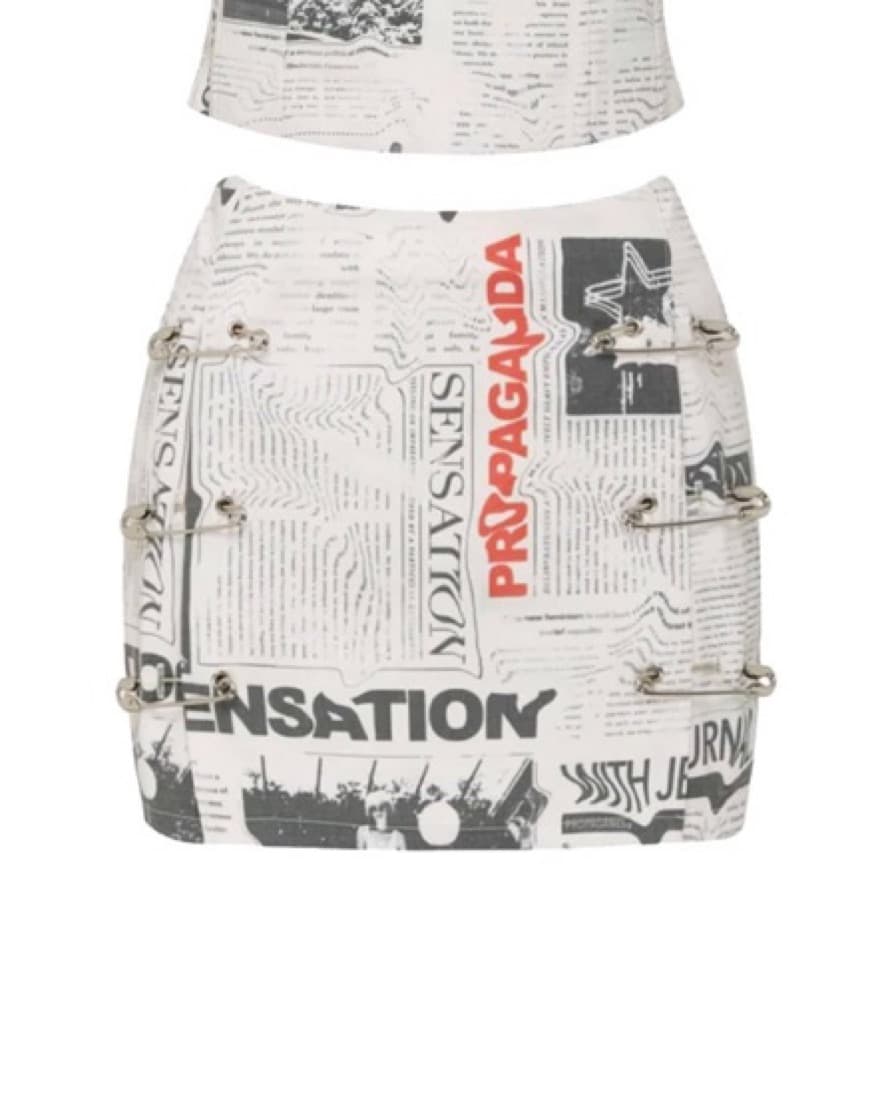 With Jean Read All About It Skirt - Image 2