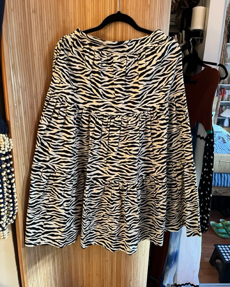  Zebra Print Set Midi Skirt & Top - Image 6