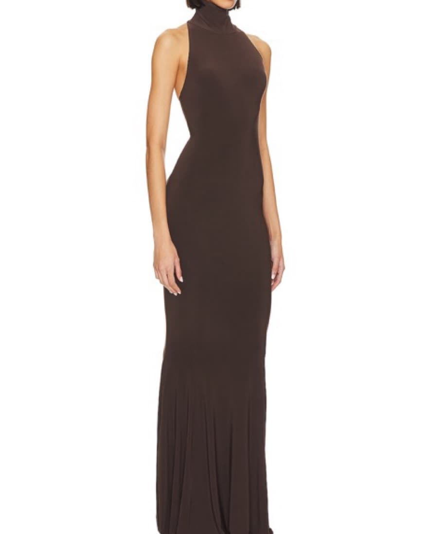 Norma Kamali Brown Gown - Image 2