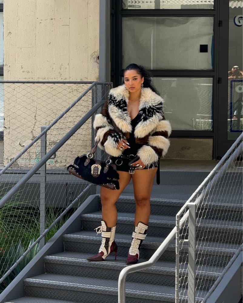 Plush Faux Fur Coat Azelea Wang - Image 1
