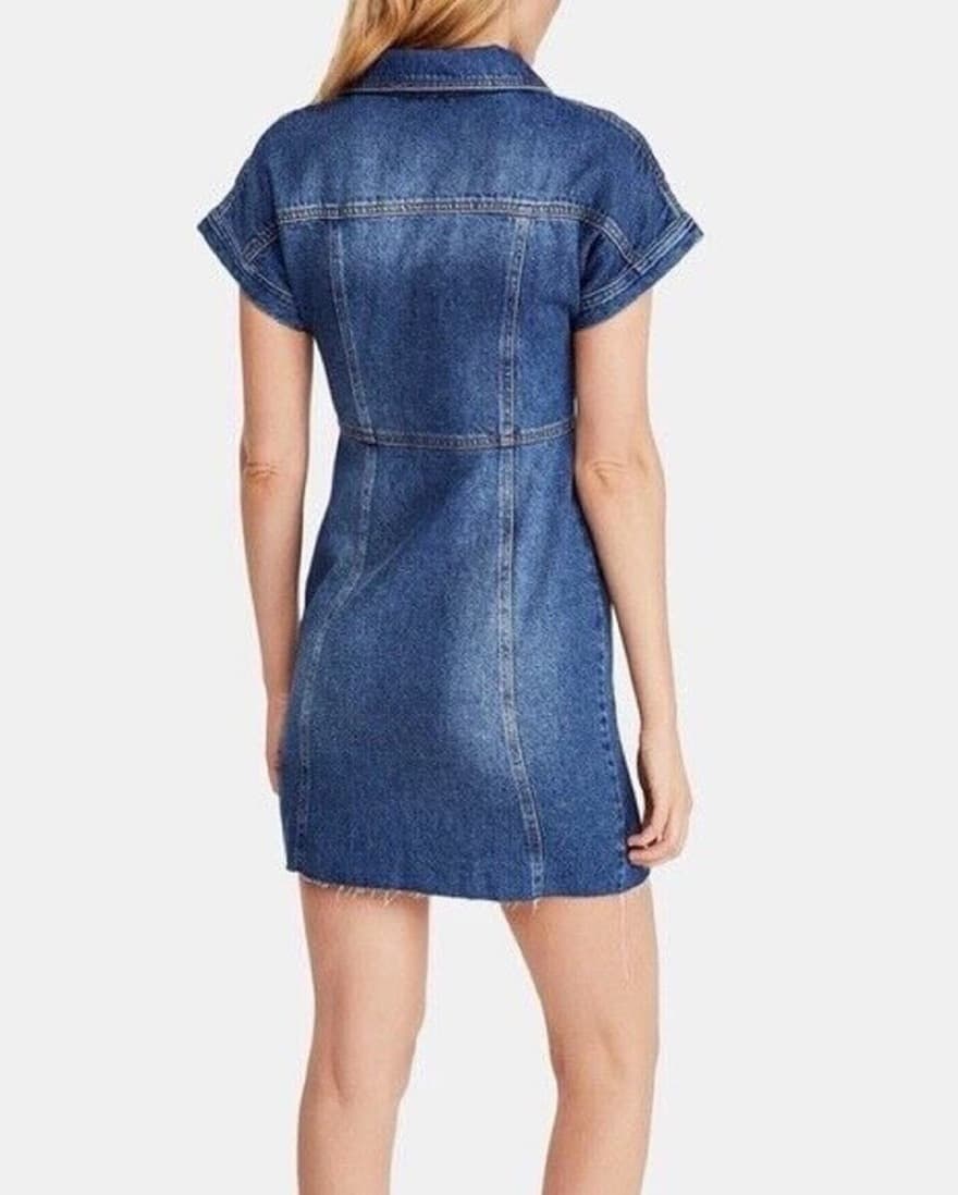 Free People Denim City Mini Shirt Dress - Image 2