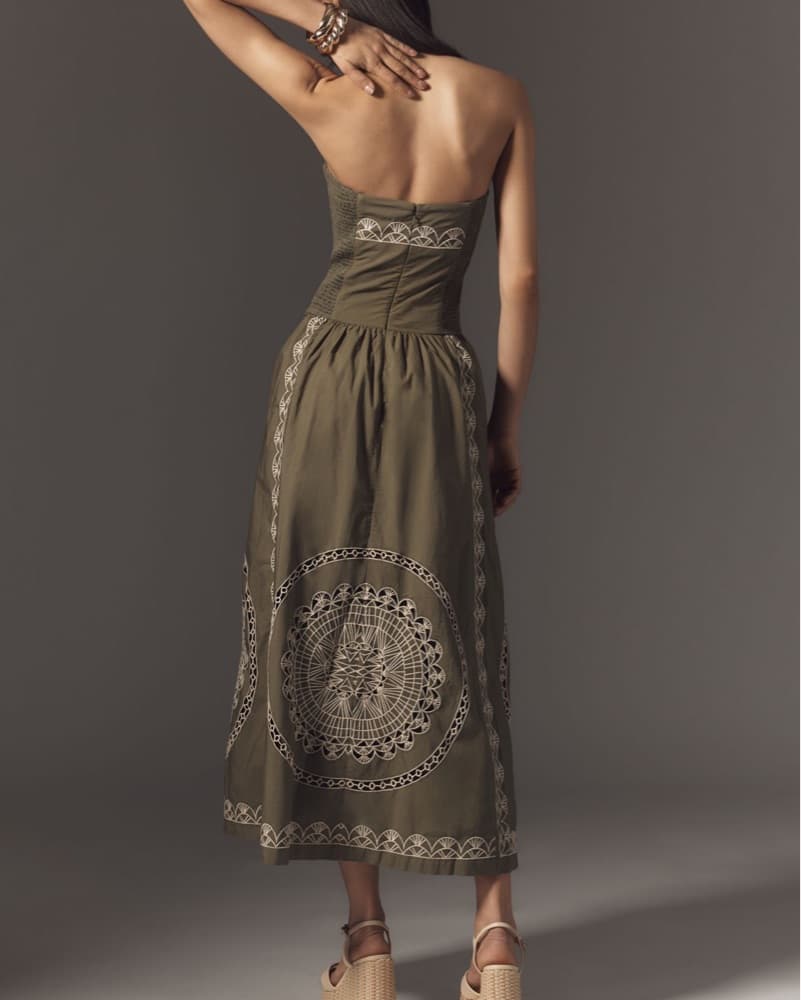 By Anthropologie Strappless Drop-Waist  - Image 3