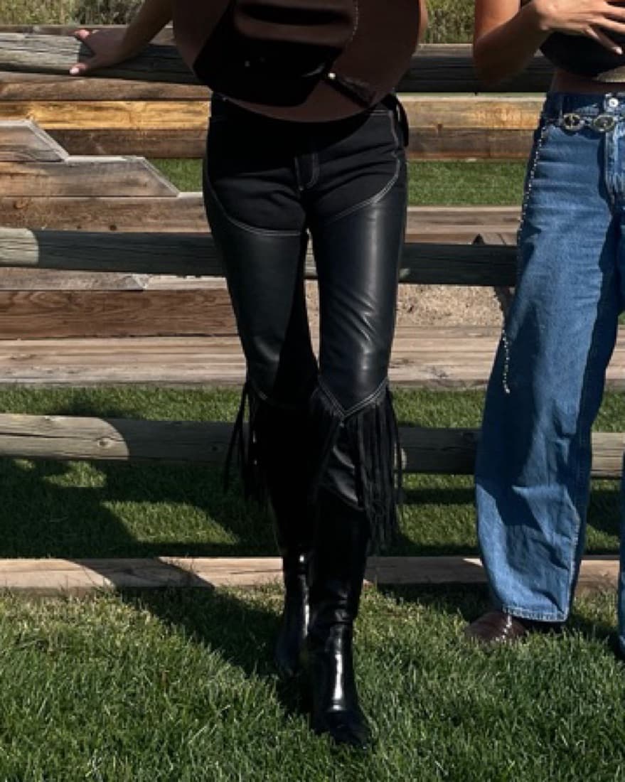 Understated Leather Western Pants - Image 4