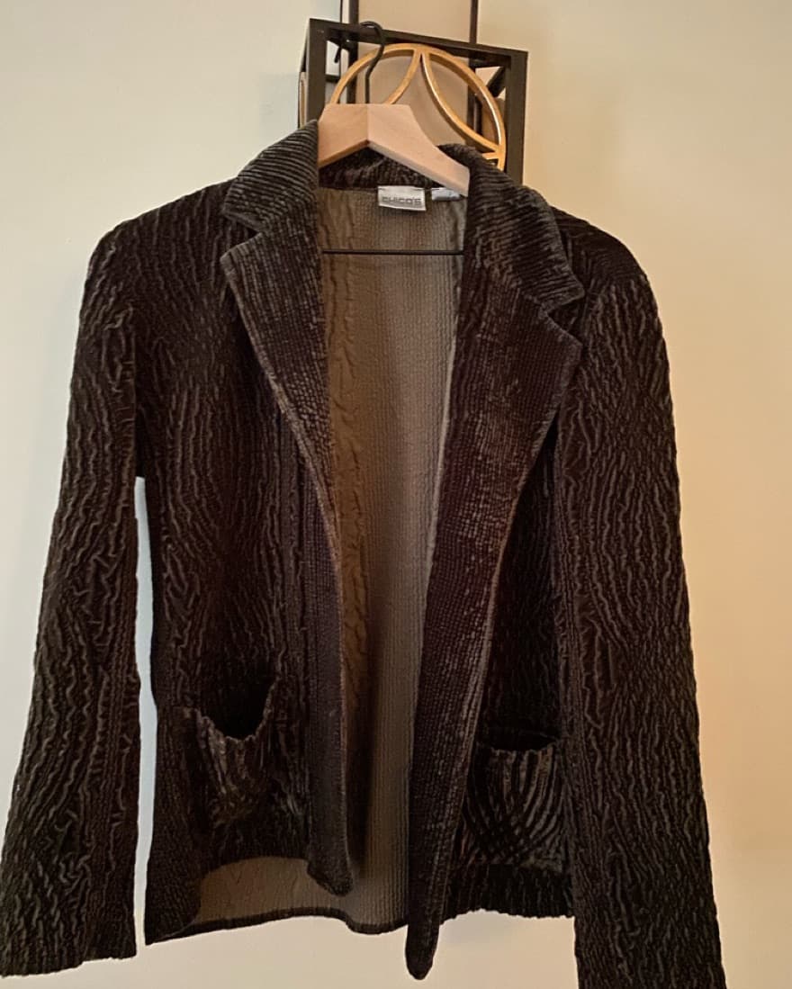 Vintage Brown Blazer Style Sweater  - Image 1