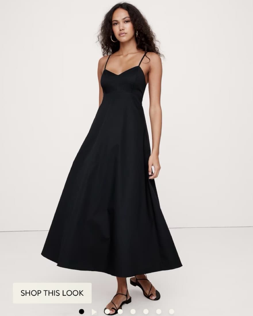 Poplin Cut Out Maxi Dress - Image 1
