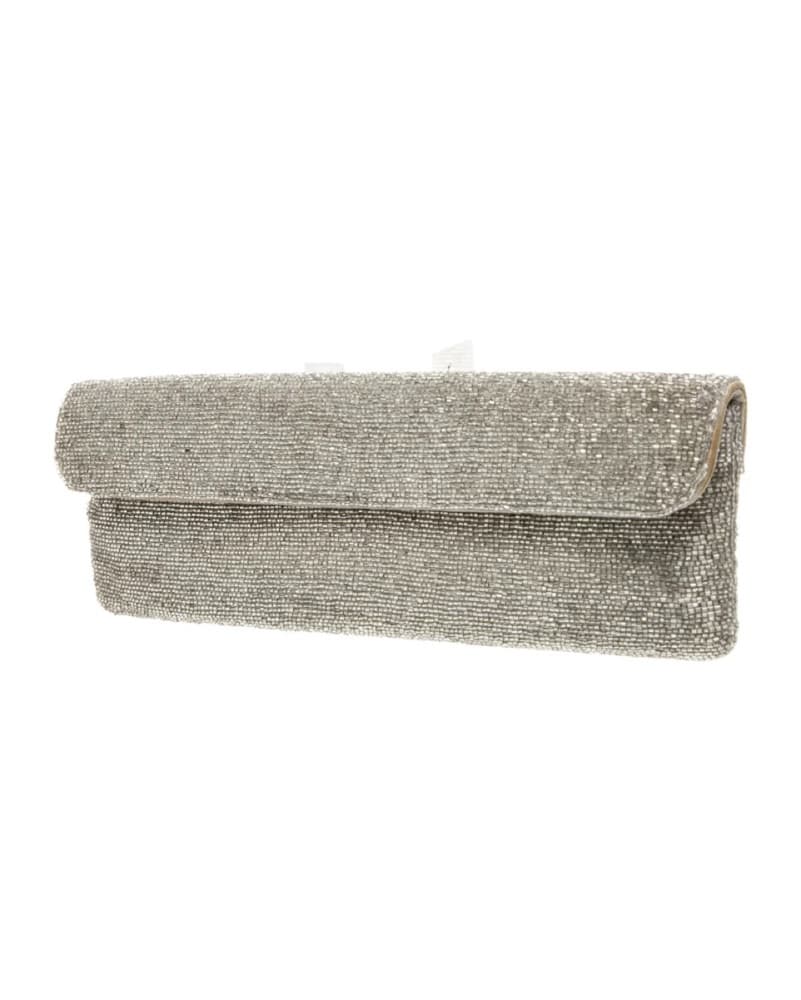 Badgley Mischka Silver Crystal Clutch - Image 4
