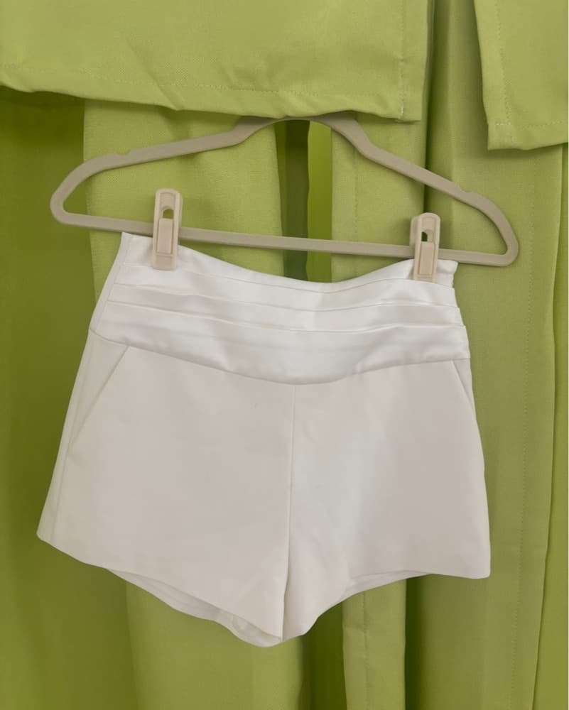 Saint Laurent White Tuxedo Shorts - Image 1