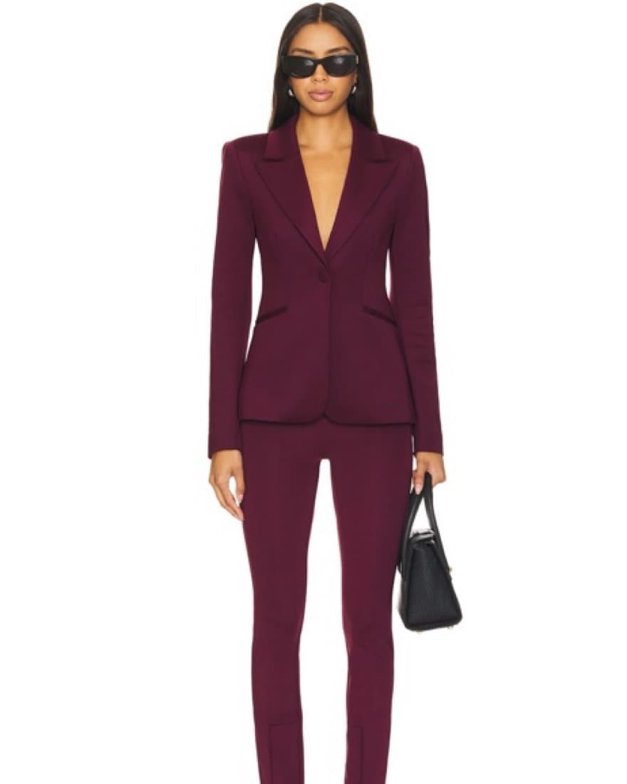 Good American Fitted Burgundy Suit - Image 1