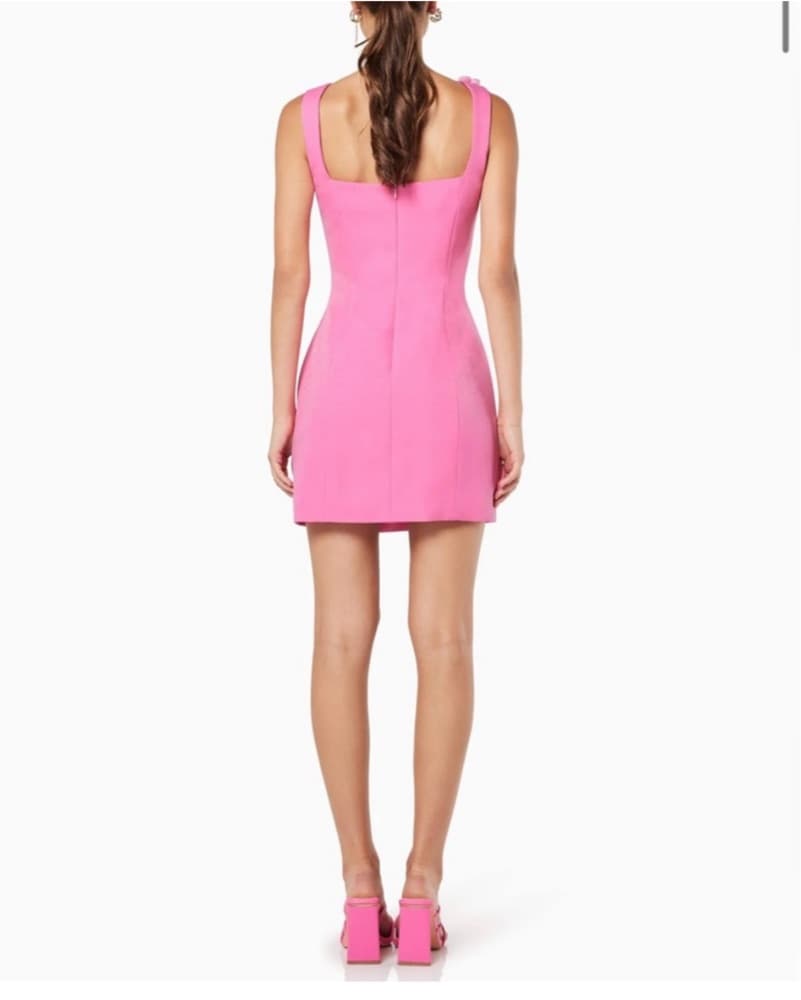 Elliat Floral Pink Mini Trompe Dress - Image 4