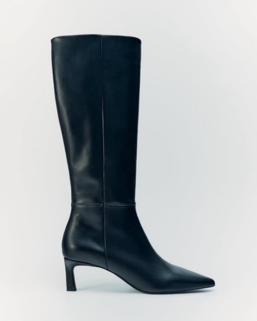 Knee High Black Boots- Pointed Toe  - Image 1