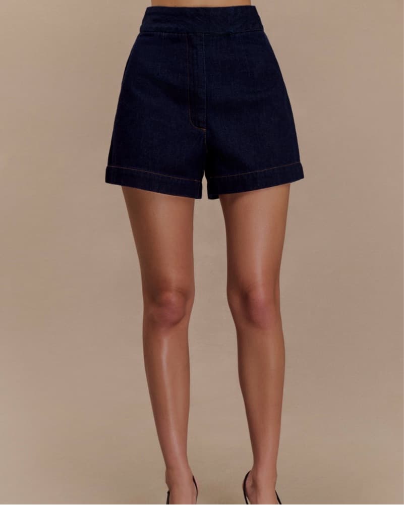 MESHKI Denim Button Up Top & Shorts - Image 5