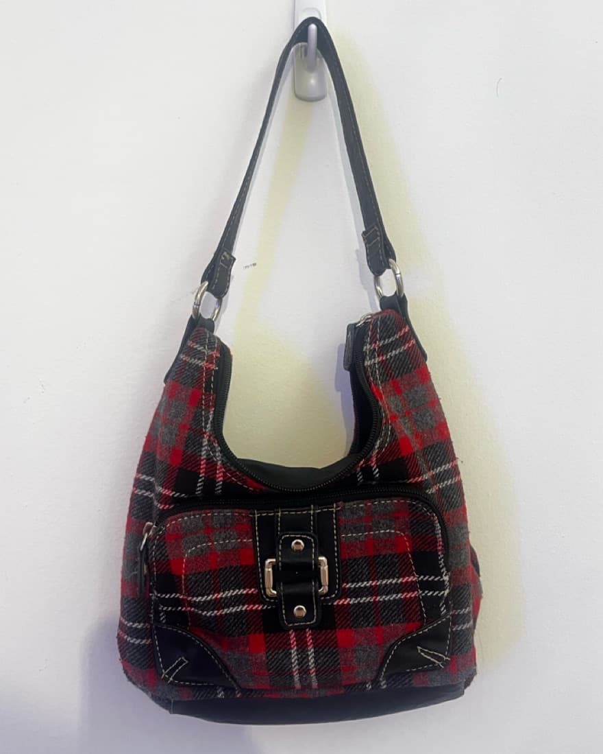Y2K Plaid Purse - Image 1