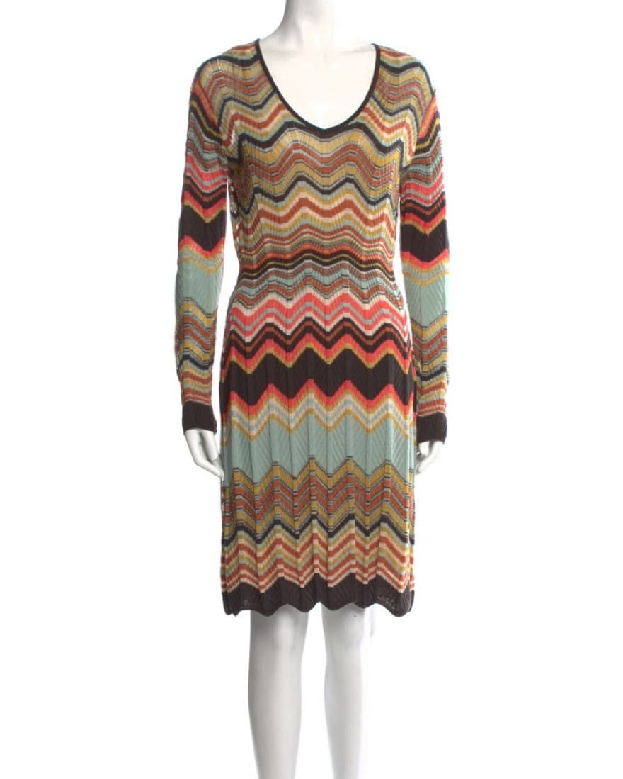 Long Sleeve Missoni Dress - Image 2