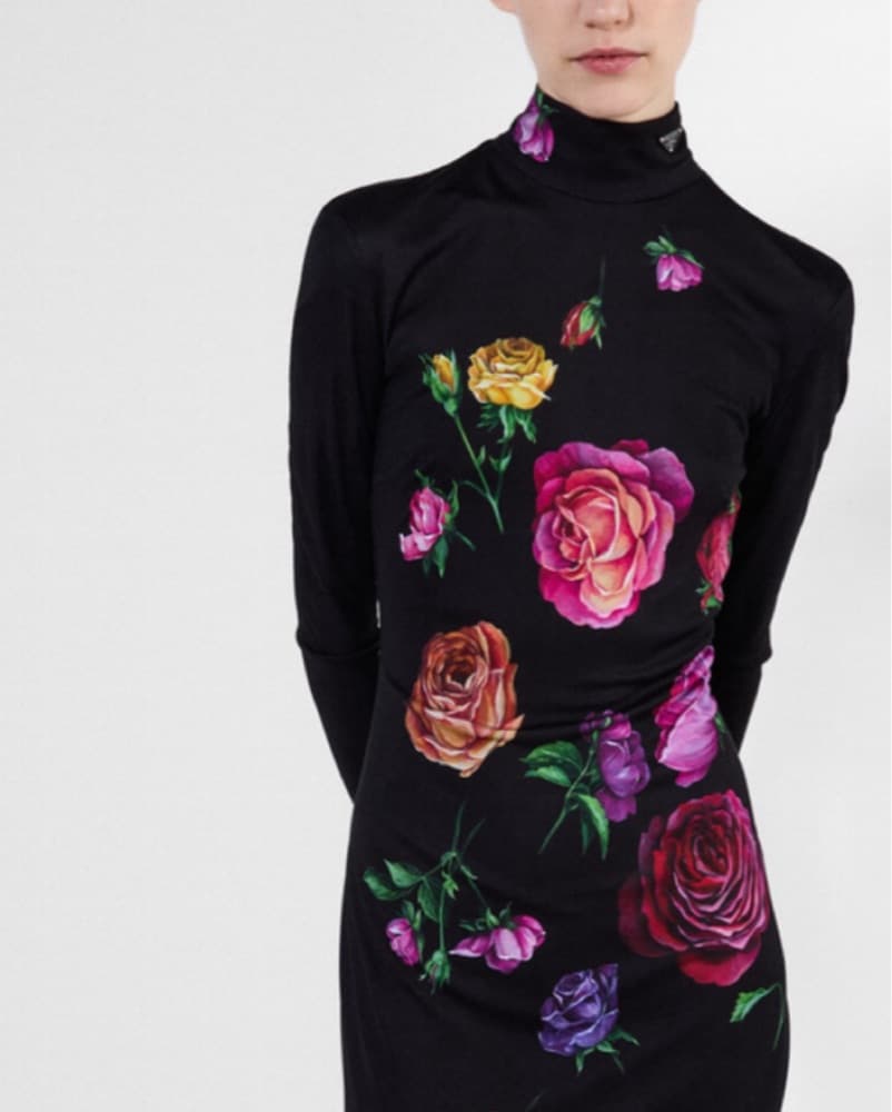 Prada Printed Organzine Dress - Image 3