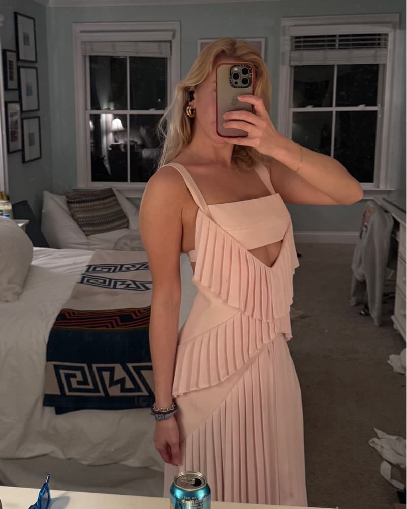 Dion Lee pink Pleated Midi Dress - Image 6