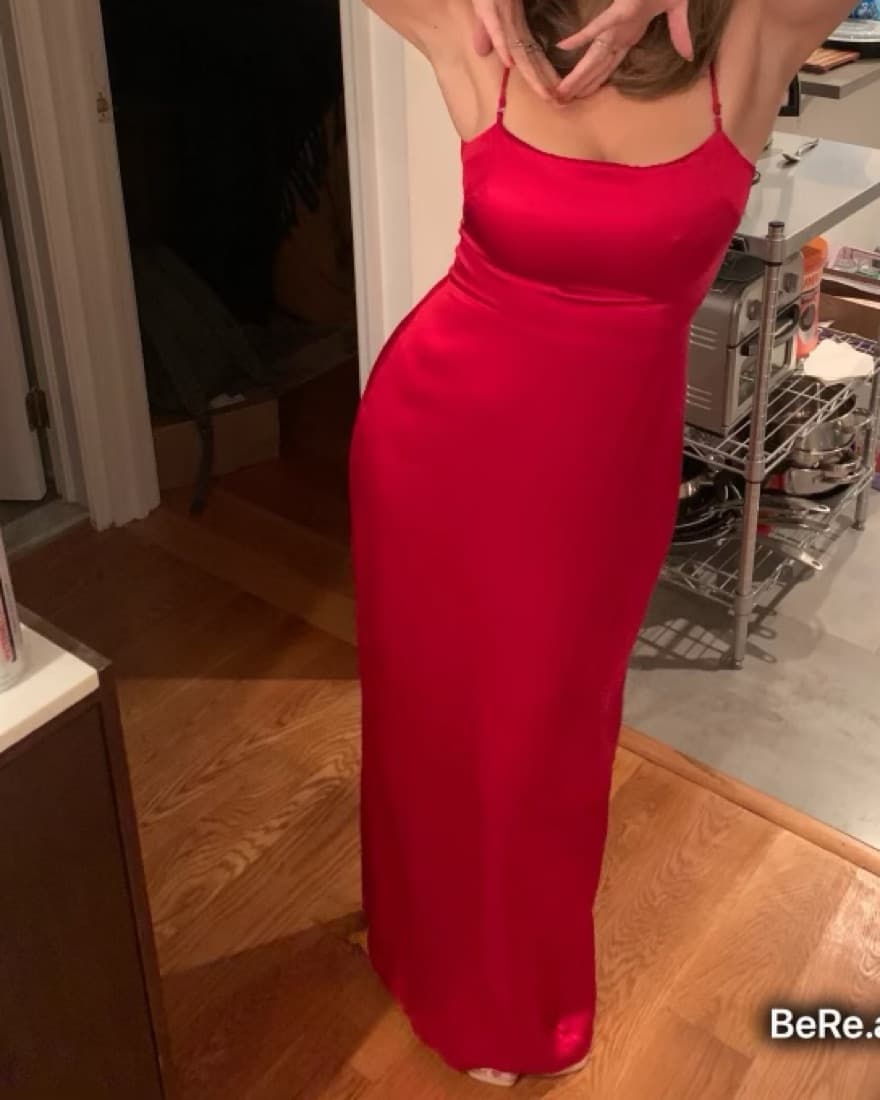 Reformation Frankie Petite Red Dress - Image 4