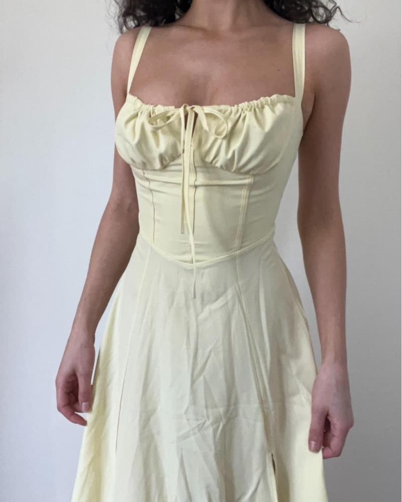 Yellow Midi Dress - Image 2
