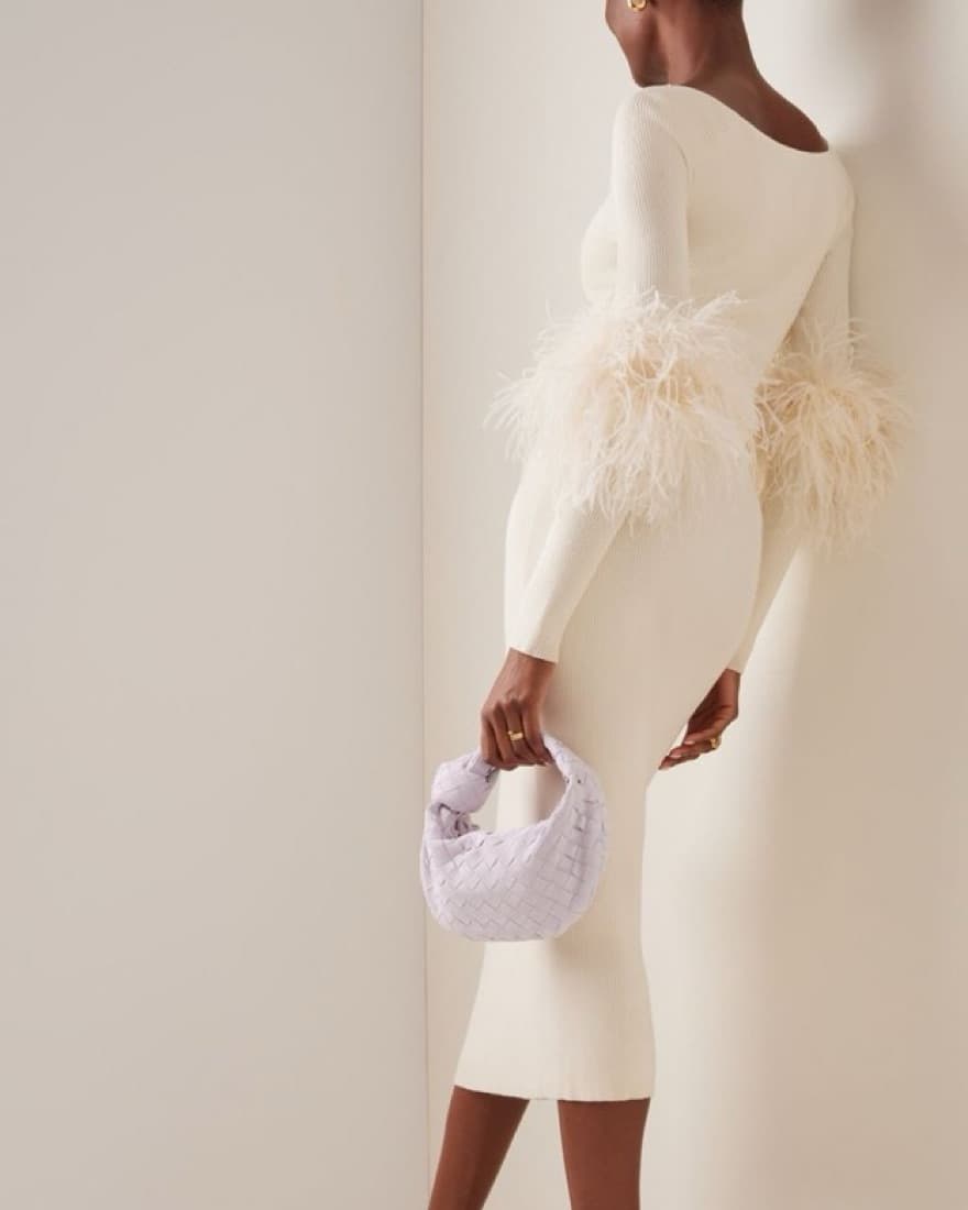 LaPointe Cris Cross Feather dress  - Image 3