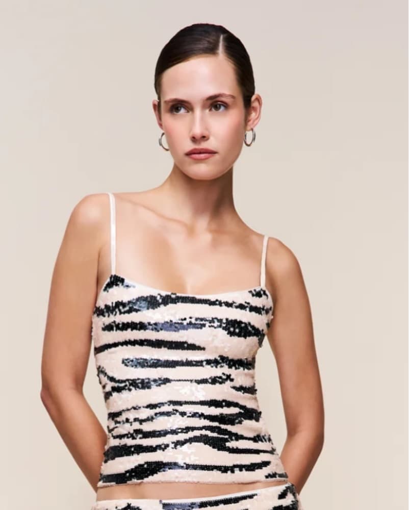Guizio Pailette Cami Wild Zebra  - Image 1