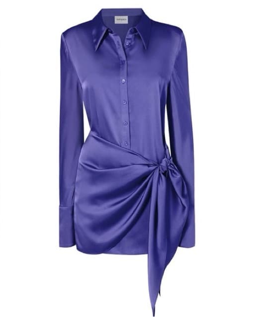 Rat & Boa Alanis Satin Mini Dress Purple - Image 4