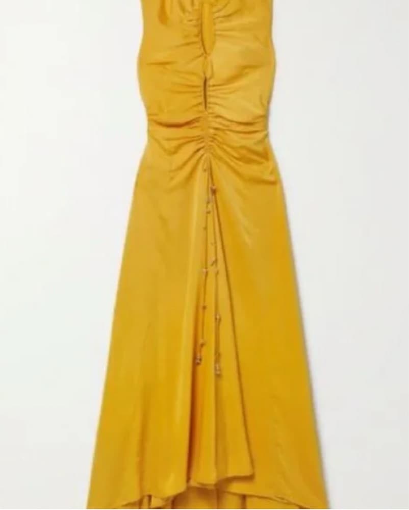 💛 Altuzarra Kaya Ruched Cut Out Dress - Image 1