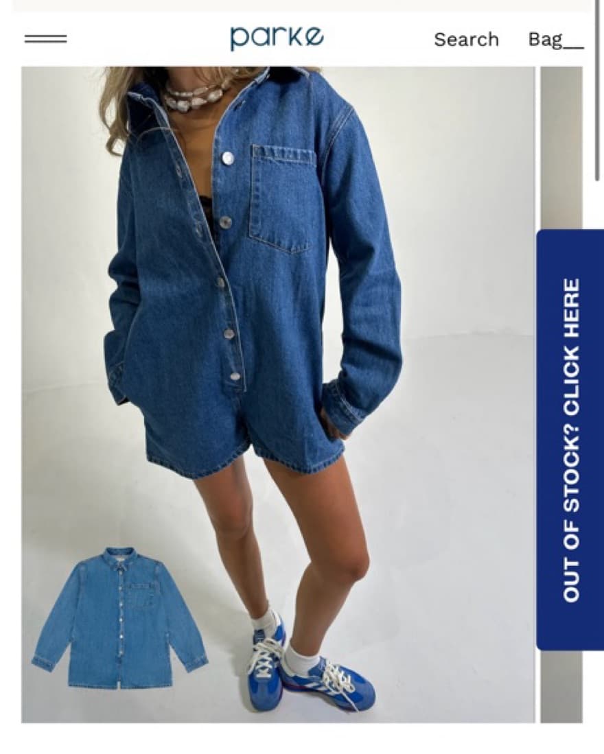 Pake Longsleeve Denim Romper - Image 2