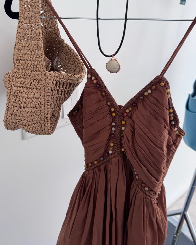 ALC brown beaded Dress  - Image 2