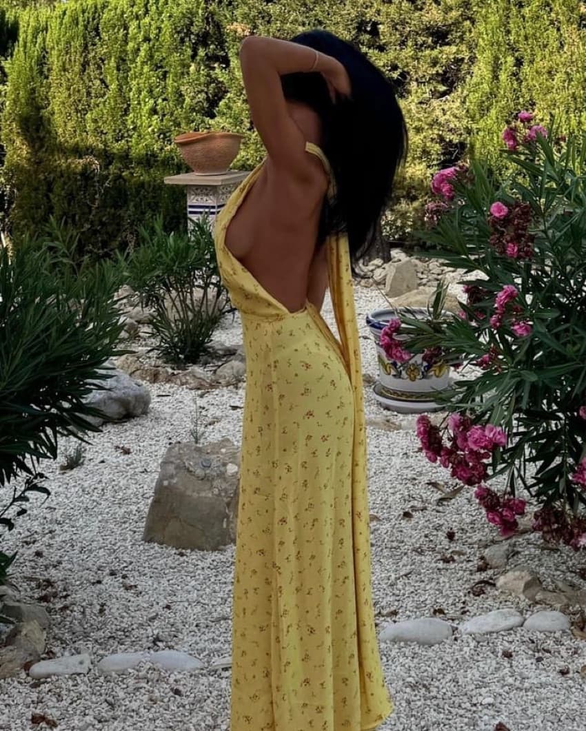 Yellow Floral Sundress  - Image 1
