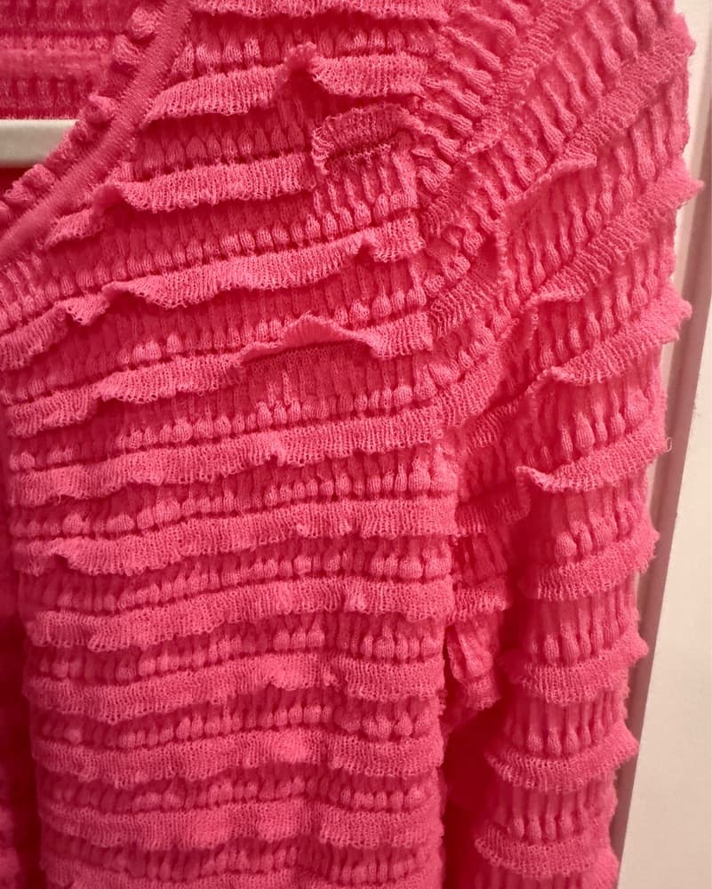 Loveshackfancy Pink Ruffle Cardigan - Image 3
