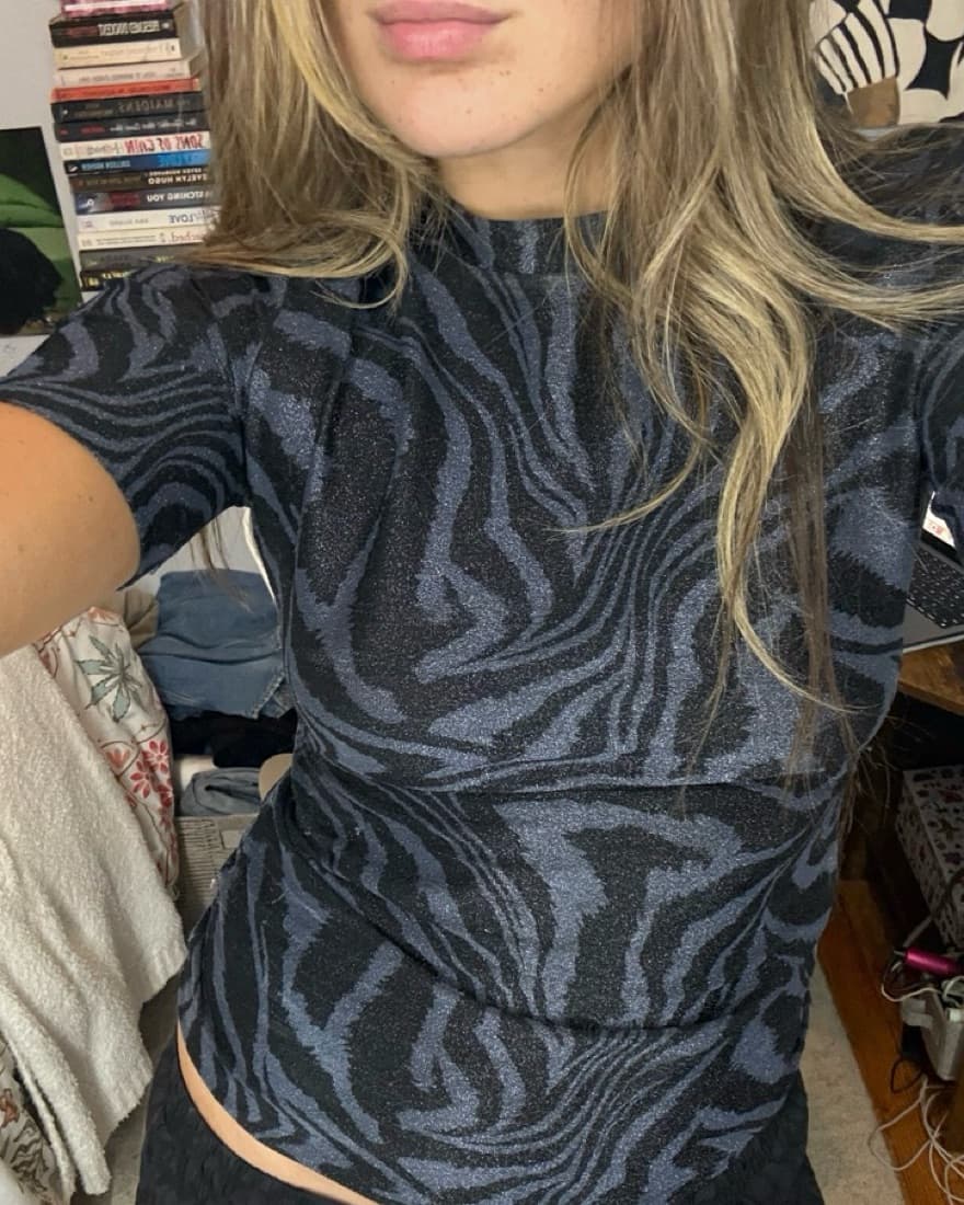 GANNI metallic zebra print tshirt  - Image 2
