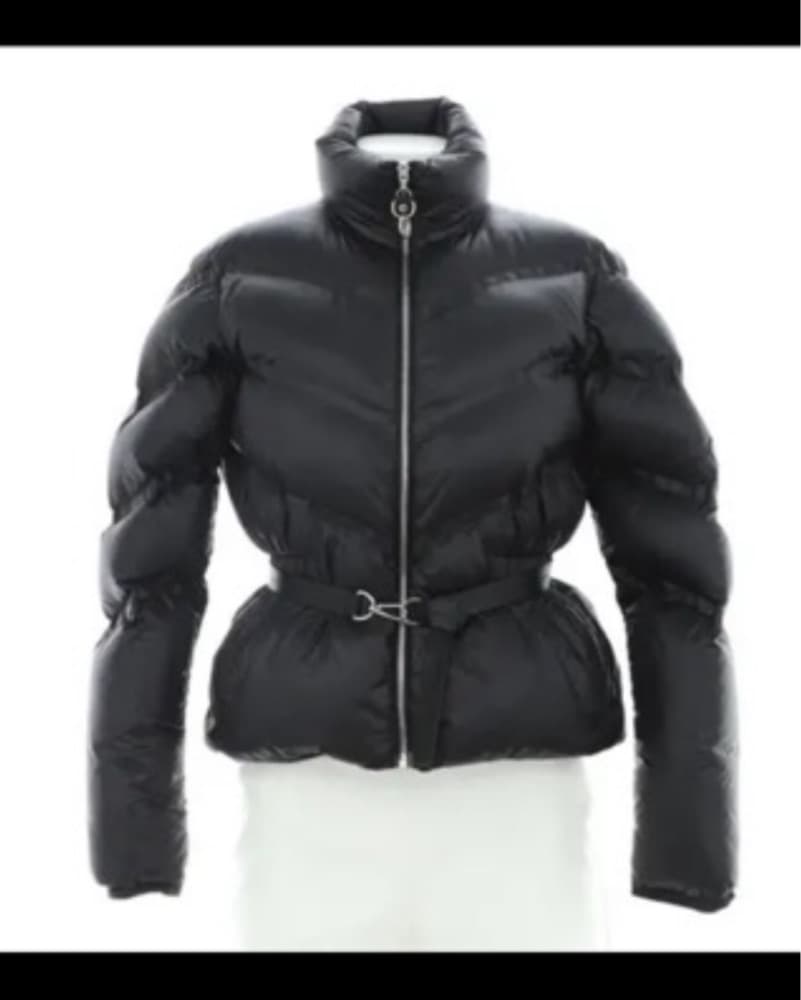 Louis Vuitton Black Belted Down Coat - Image 3