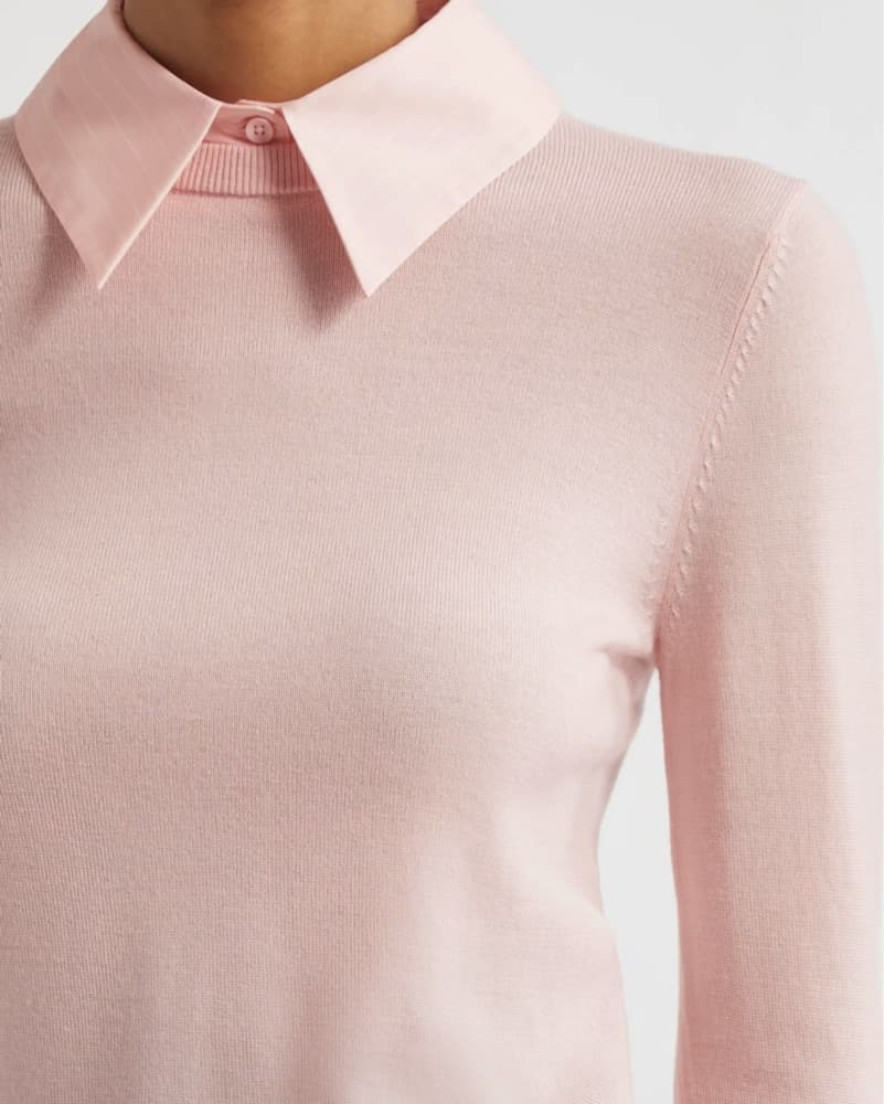 Collared Stretched Wool Sweater - Image 4