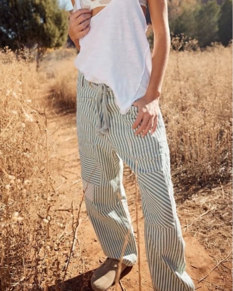 We the Free Striped Moxie Barrel Jeans - Image 4