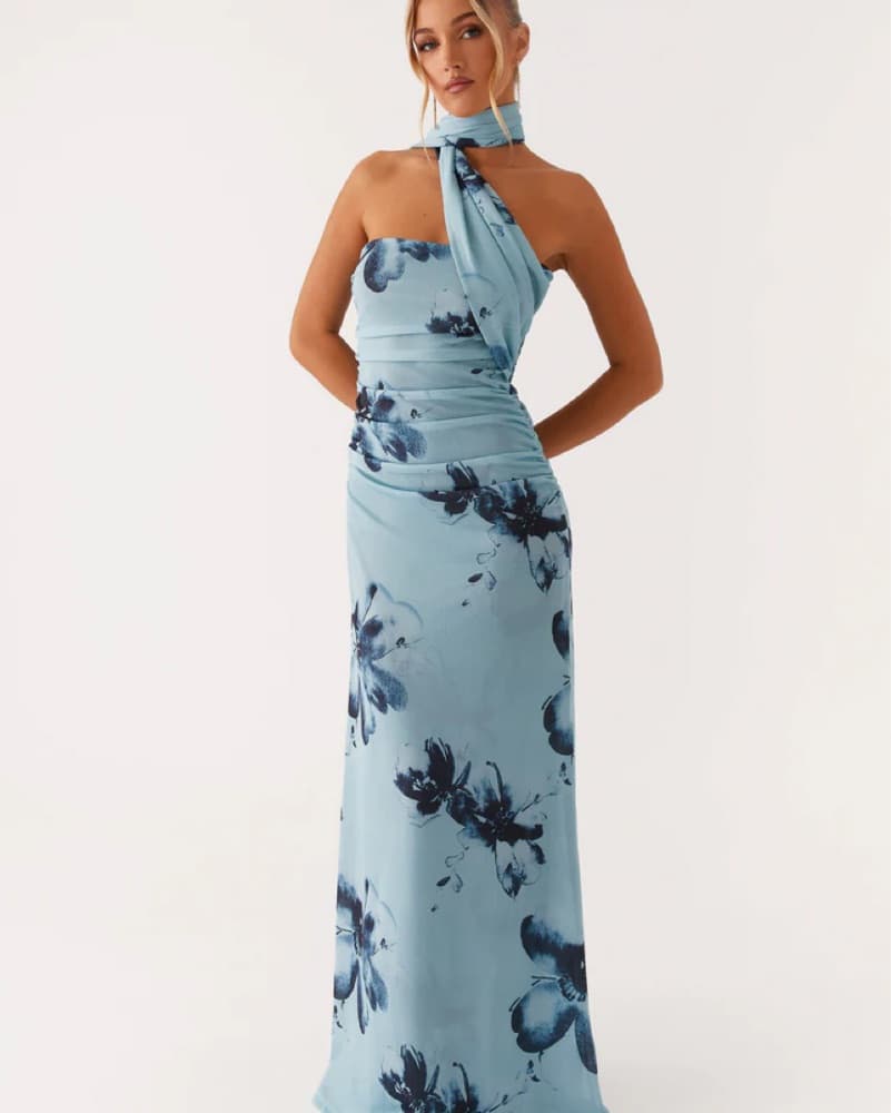 Peppermayo blue scarf maxi dress - Image 1