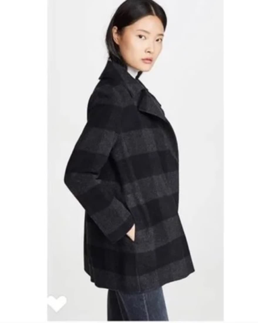 Theory Clairene Coat In Black Multi - Image 2