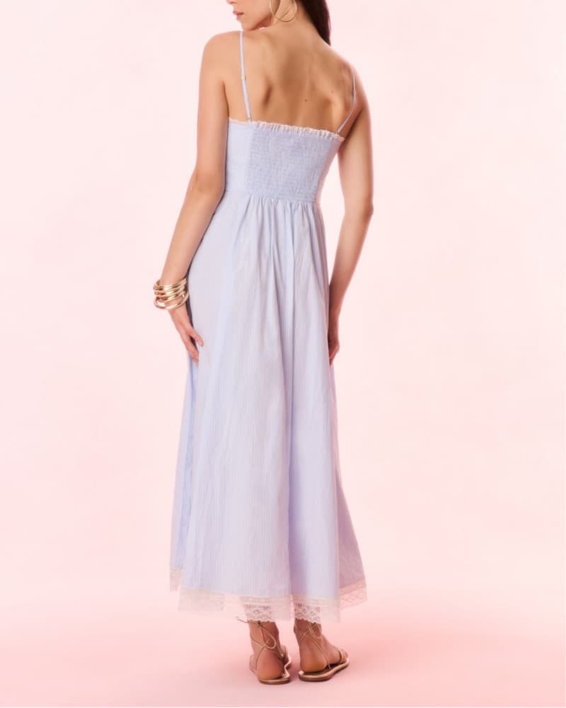 LoveShackFancy Sandara Pinstripe Dress - Image 2
