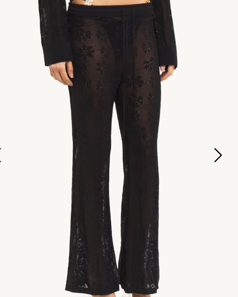 Asta Resort Delilah Crochet Pant - Black - Image 1