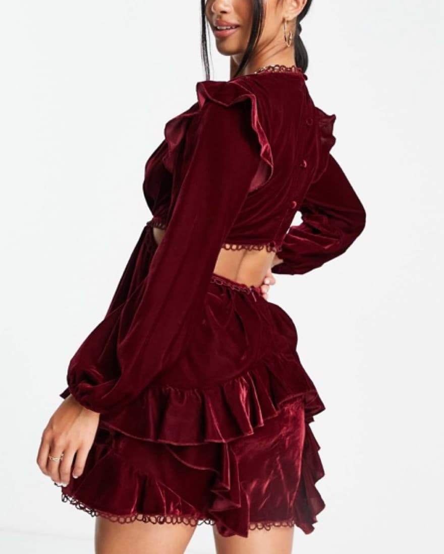 Petite Mini Velvet Dress - Asos - Image 5