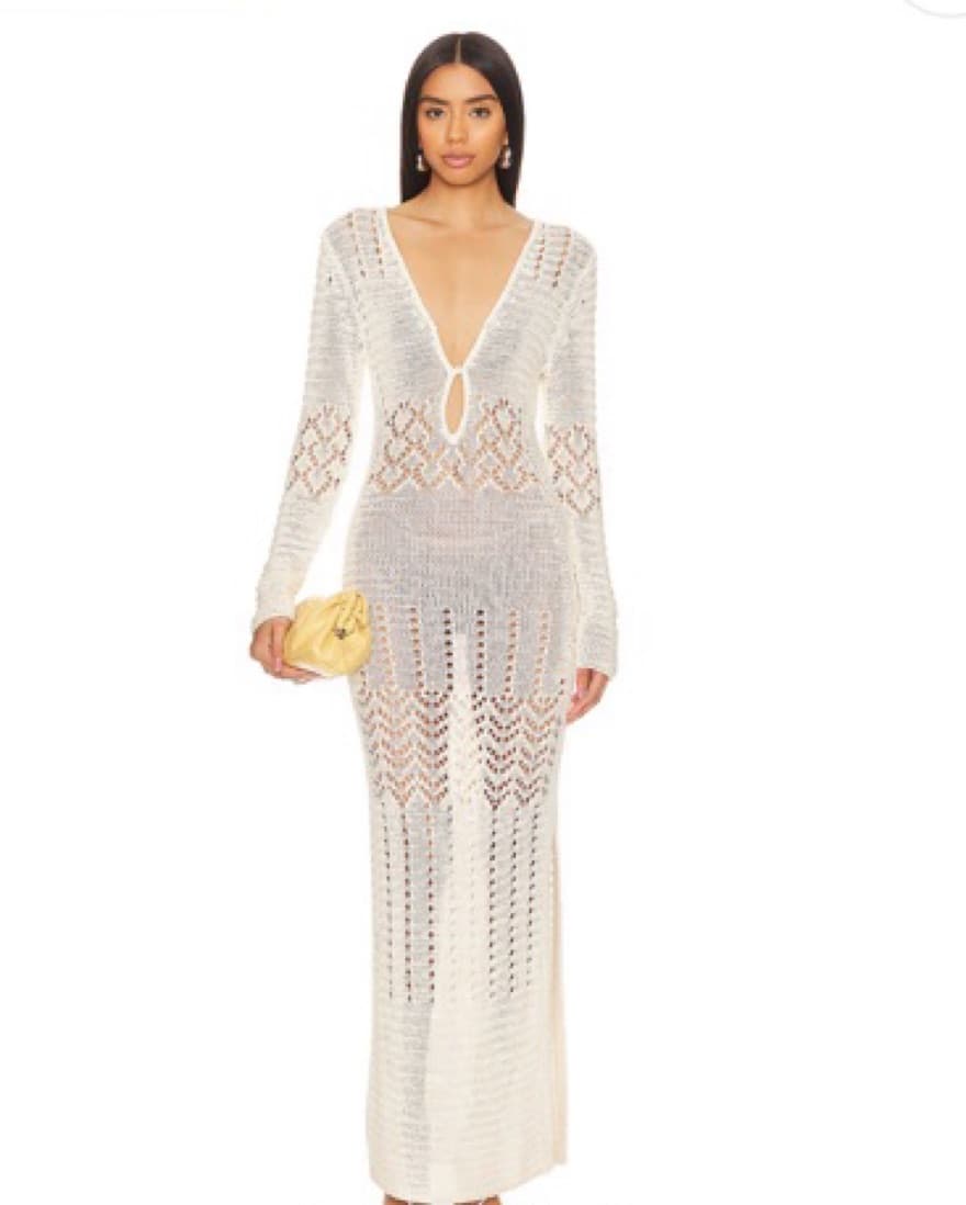 Elegant Crochet Maxi Dress - Image 2