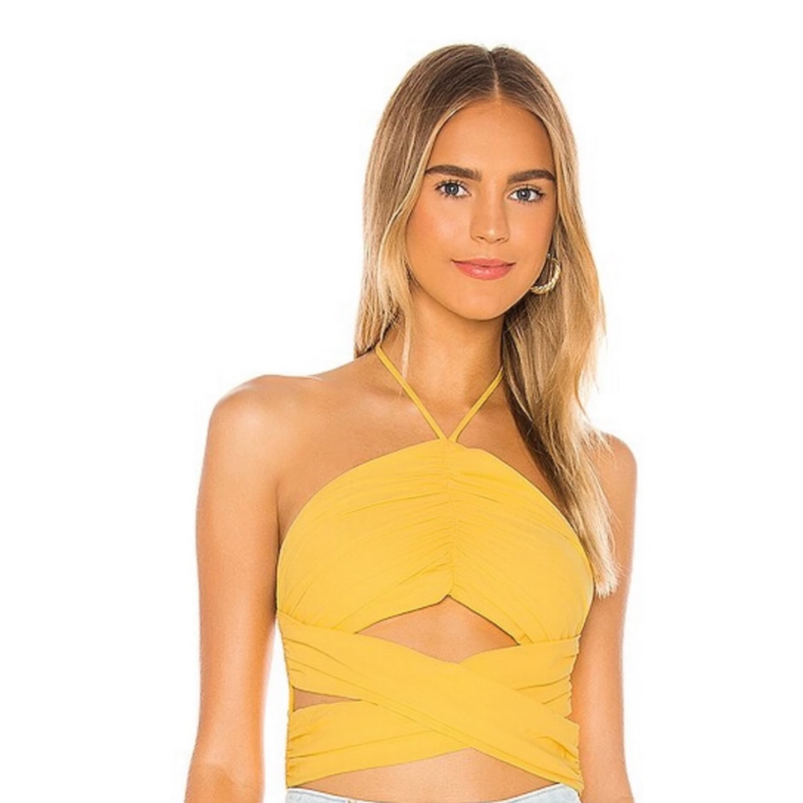 Yellow Superdown Halter Top - Image 1