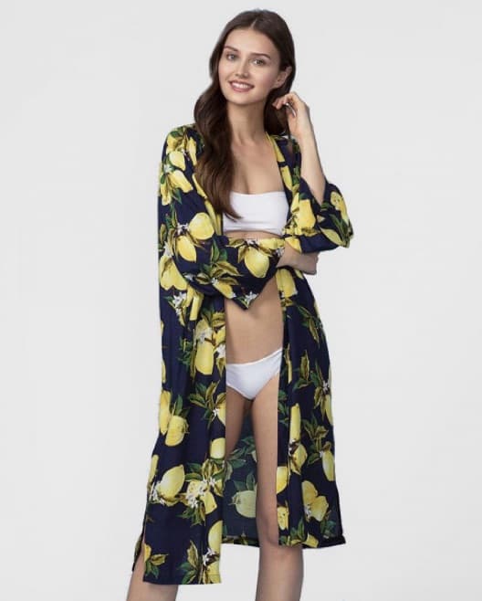 Navy Blue Lemon Cover Up - Image 1
