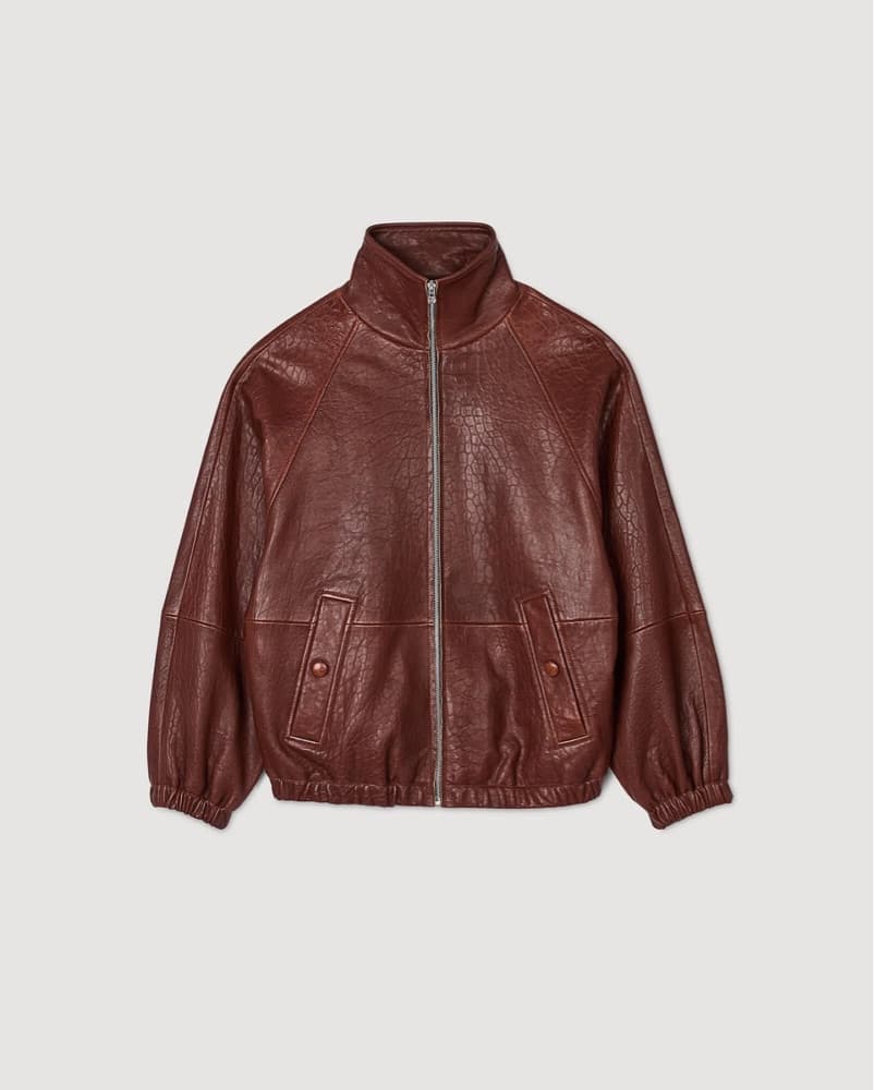 Sandro Oversized Leather Jacket  - Image 4