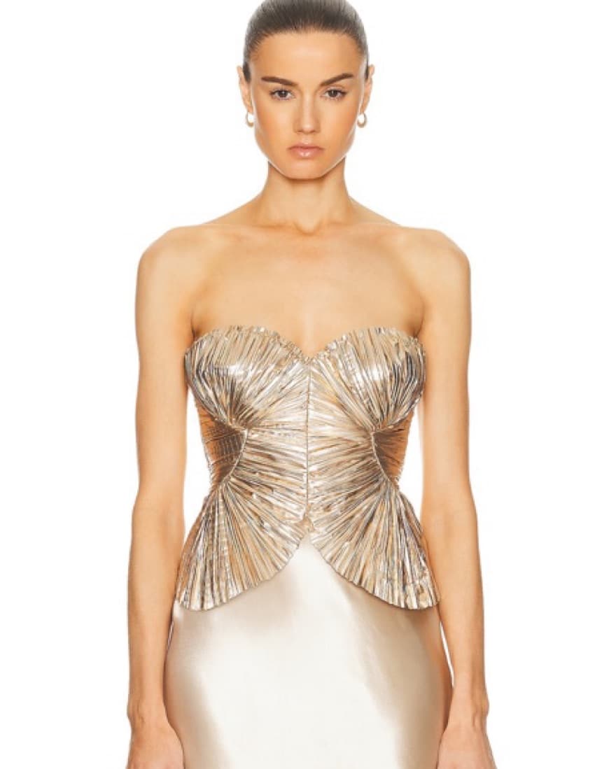 Cult Gaia Gold Corset Top XS - Image 4
