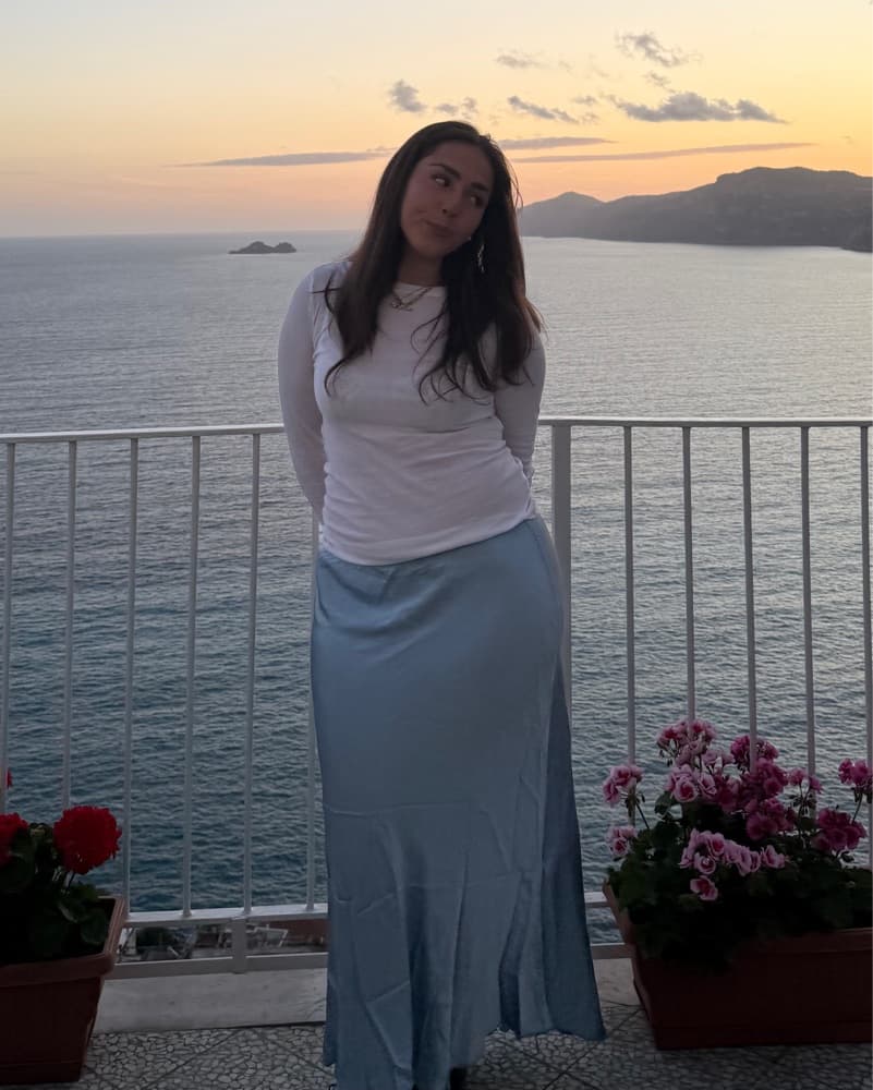 Handmade Italian Maki Satin Skirt - Image 2