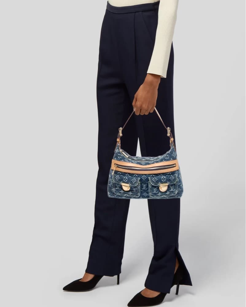Vintage Denim Louis Vuitton Shoulder Bag - Image 3