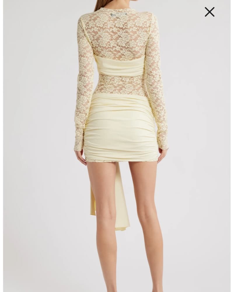 Butter Yellow Ivory Lace Lioness Dress - Image 4