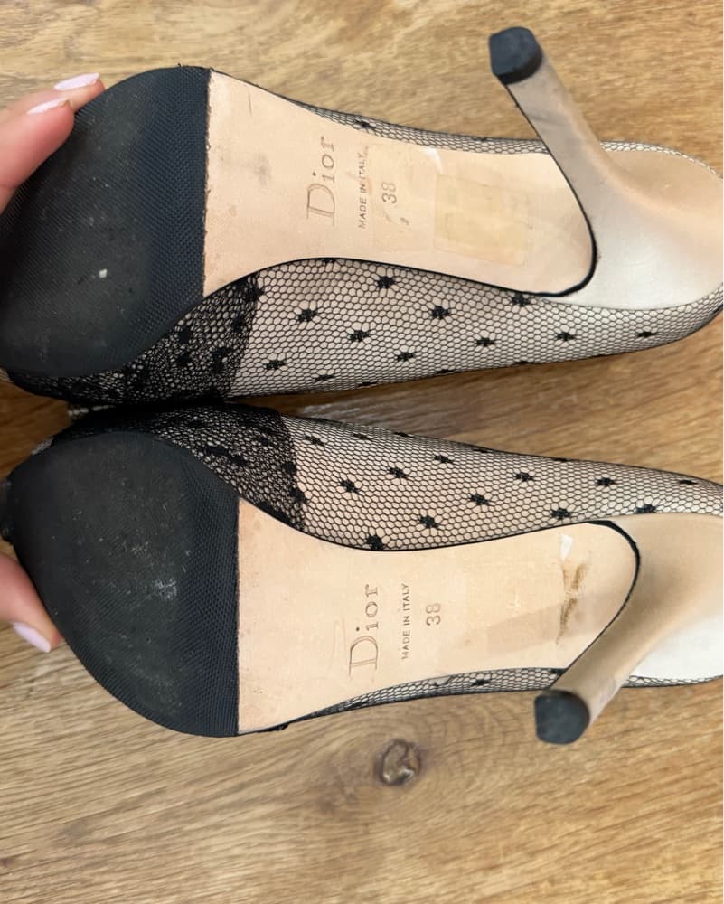 CHRISTIAN DIOR Gold Satin And Black Lace - Image 6