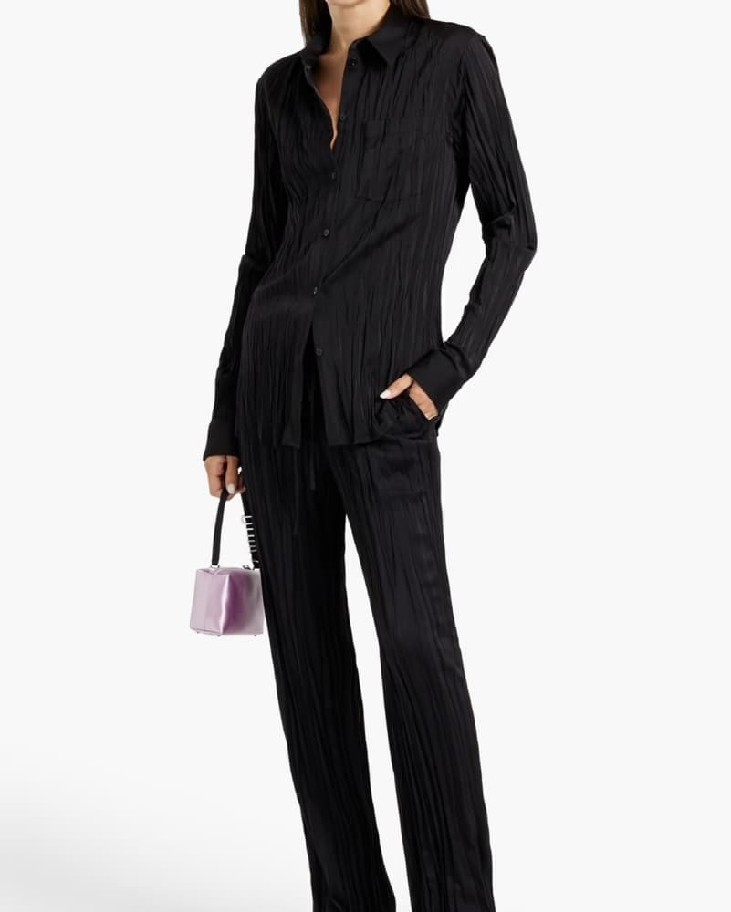 Helmut Lang Satin Plisse Set - Image 1