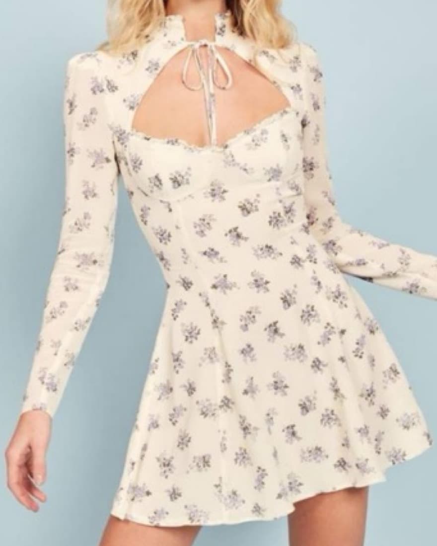 Reformation Vivianne Wite Flora Dressh - Image 1