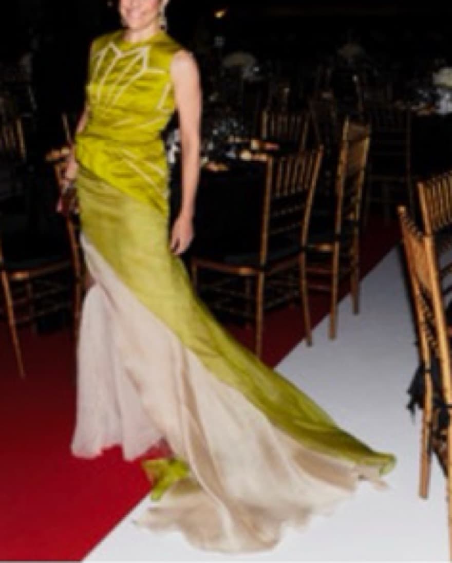 Vibrant Lime Mermaid Gown - Image 2